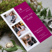 Drie foto's moderne save the date