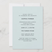 Drie foto's | Moderne Typografie Graduation Party Kaart (Achterkant)