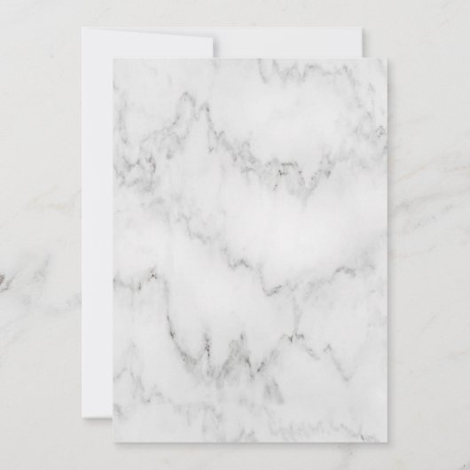 Drie Foto's op een marmer look | Weddenschap Save The Date (Achterkant)