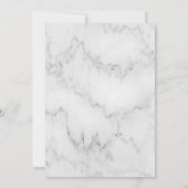 Drie foto's op Elegant Marble Kijk | Weddenschap Kaart (Achterkant)