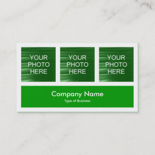 Drie foto's plus één - groen gras visitekaartje