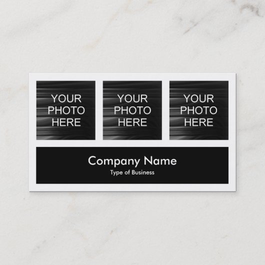 Drie foto's plus één visitekaartje (Voorkant)
