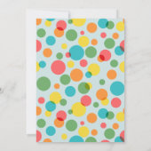 Drie foto's polka stippen verjaardagsfeestje elke kaart (Achterkant)