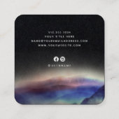 Drie foto's Premium Black en White Signature Vierkante Visitekaartje (Achterkant)