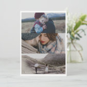 Drie foto's prettige feestdagen feestdagenkaart (Staand voorkant)