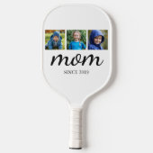 Drie foto's sport moeder  pickleball paddle (Achterkant)
