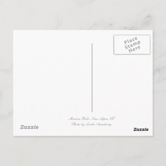 Drie Foto's van de Maroon Bells Briefkaart (Achterkant)