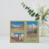 Drie foto's van het Nationaal Park Zion Briefkaart (Staand voorkant)