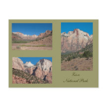 Drie foto's van het Nationaal Park Zion