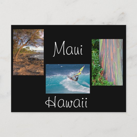 Drie foto's van Maui Briefkaart (Voorkant)