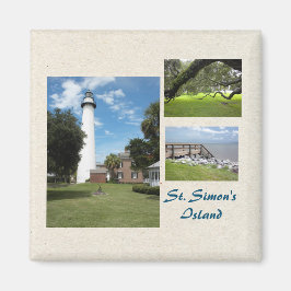 Drie foto's van St Simons Island Sjabloon Magneet