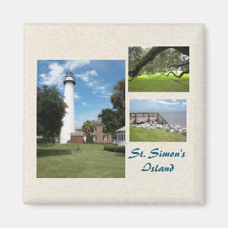 Drie foto's van St Simons Island Sjabloon Magneet
