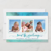 Drie foto's van Tropische SEAson Feestdagenkaart (Voorkant)