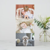 Drie foto's - Verticaal kerstcadeautje op maat (Staand voorkant)