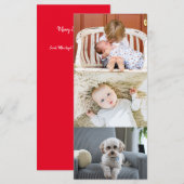 Drie foto's - Verticaal kerstcadeautje op maat (Voorkant / Achterkant)