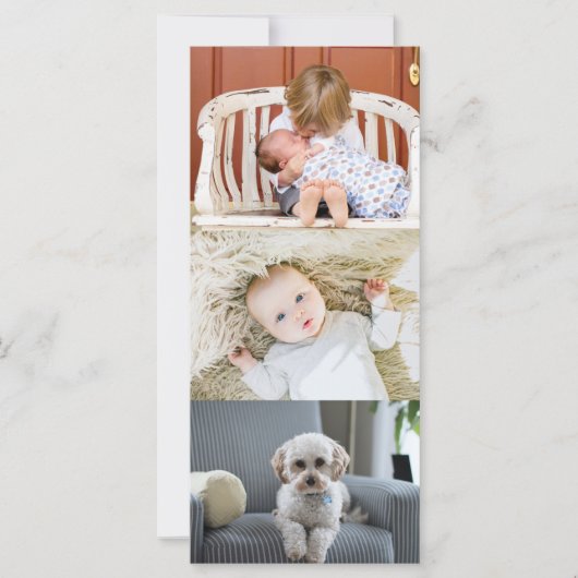 Drie foto's - Verticaal kerstcadeautje op maat (Voorkant)