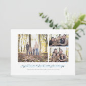 Drie foto's voor licht en leven feestdagenkaart (Staand voorkant)