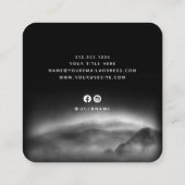 Drie foto's zwarte en witte casual handtekening vierkante visitekaartje (Achterkant)