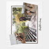 Drie fotosjabloon en gepersonaliseerde tekst fleece deken (Voorkant)