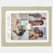 Drie fotosjabloon gepersonaliseerd door u fleece deken (Voorkant (Horizontaal))