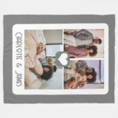 Drie fotosjabloon gepersonaliseerd door u fleece deken (Voorkant (Horizontaal))