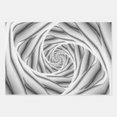 Drie fractale Abstracten in zwart-wit Inpakpapier Vel (Voorkant 2)