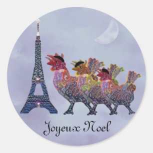 Drie Franse hengelaars Ronde Sticker