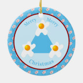 Drie Franse hennen - Aangepast jaar Keramisch Ornament (Achterkant)