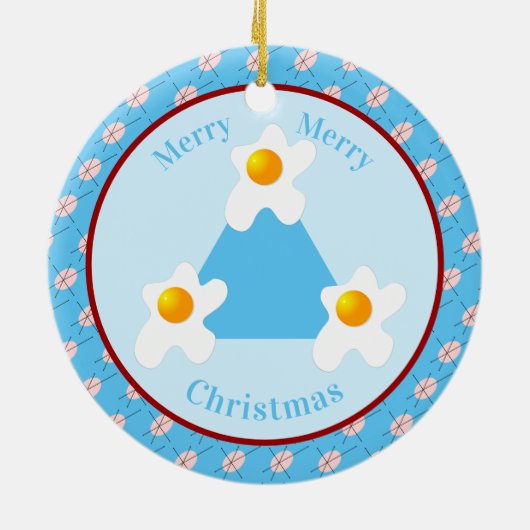 Drie Franse hennen - Aangepast jaar Keramisch Ornament (Achterkant)