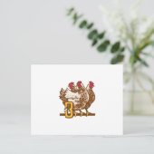 Drie Franse hennen Briefkaart (Staand voorkant)