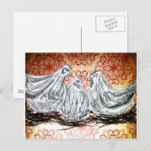 Drie Franse hennen Briefkaart (Voorkant / Achterkant)