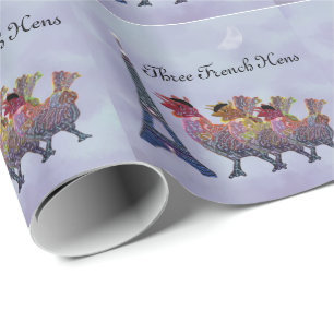 Drie Franse hennen Cadeaupapier