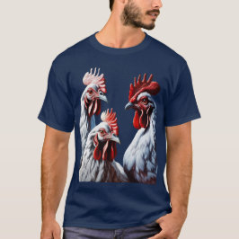 Drie Franse Hennen Geloven Hoop Liefdadigheid Uitg T-shirt