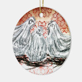 Drie Franse hennen Keramisch Ornament (Links)