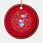 Drie Franse hennen Keramisch Ornament (Voorkant)