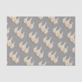 Drie Franse hennen knippen stencil-stijl 3 Tissuepapier