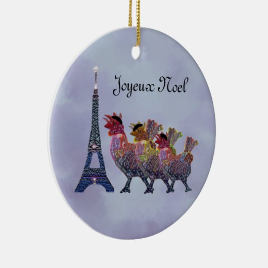 Drie Franse hennen Ornament (Rechts)