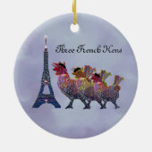Drie Franse hennen Ornament (Achterkant)