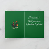 Drie Franse hennen Retro Mid-Century Cut-Out 2 Feestdagen Kaart (Binnen)