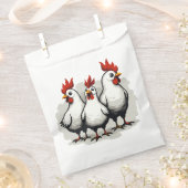 Drie Franse hennen Retro Mid-Century Cut-Out 5 Bedankzakje (Geknipt)