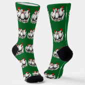 Drie Franse hennen Retro Mid-Century Cut-Out 5 Sokken (Gebogen)