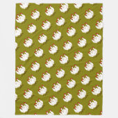 Drie Franse Hennen Retro Midden-Eeuwse Uitknip 1 Fleece Deken (Voorkant)