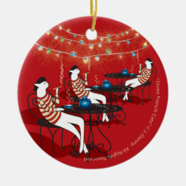 Drie Franse katten... Keramisch Ornament