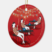 Drie Franse katten... Keramisch Ornament (Links)