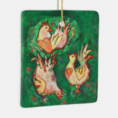 Drie Franse kerstsieraden Keramisch Ornament (Rechts)