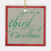 Drie Franse kerstversiering op het Plein van de He Keramisch Ornament (Achterkant)