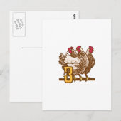 Drie Franse Kippen Briefkaart (Voorkant / Achterkant)