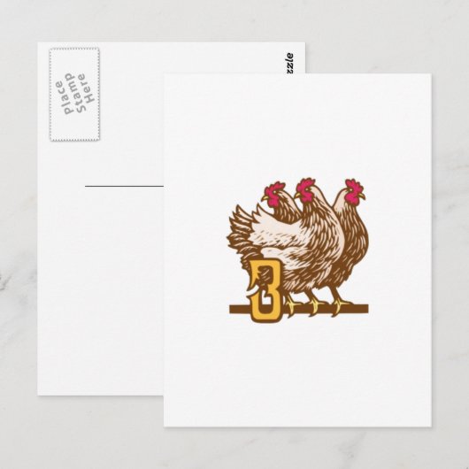 Drie Franse Kippen Briefkaart (Voorkant / Achterkant)