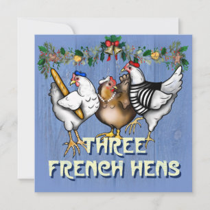 Drie Franse kippen Feestdagenkaart