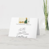 Drie Franse Kippen (Groene Kleding) Feestdagen Kaart (Achterkant)